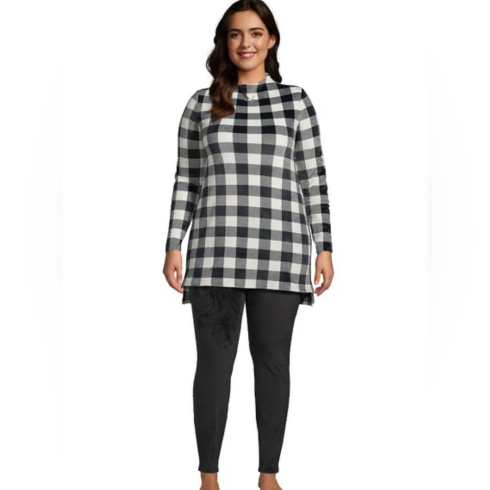 Lands’ End 2 Piece Legging Pajama Set Size M